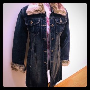 Pre-owned credential Long jean jacket. size small